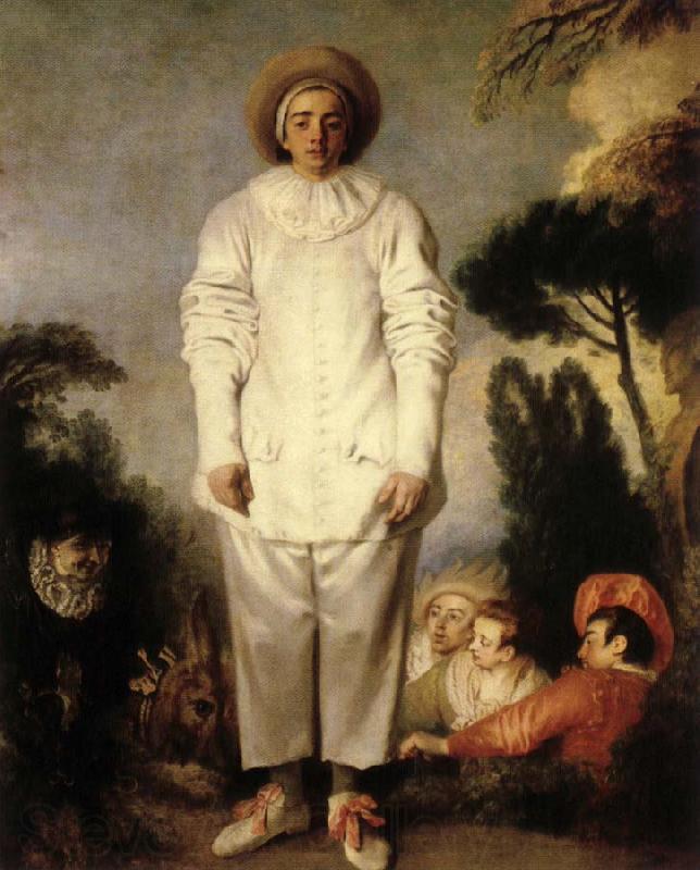 Jean-Antoine Watteau Gilles or Pierrot Spain oil painting art